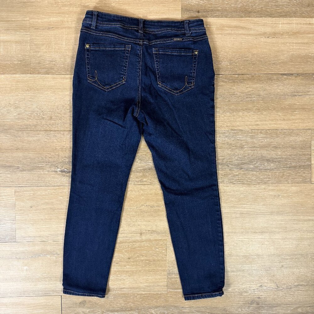 INC International Concepts Dark Wash Skinny Leg Jeans | Size 12 Petite - Picture 2 of 7